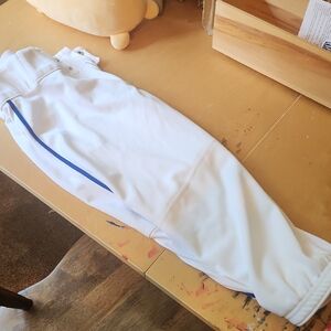 New Without Tag. Nike White Baseball Pants with Blue Stripe